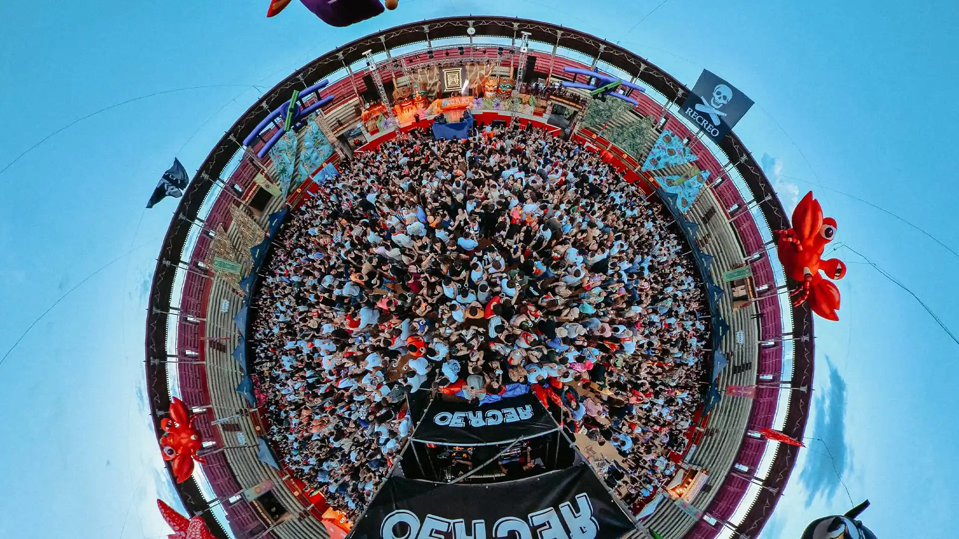 vista área de fiesta recreo